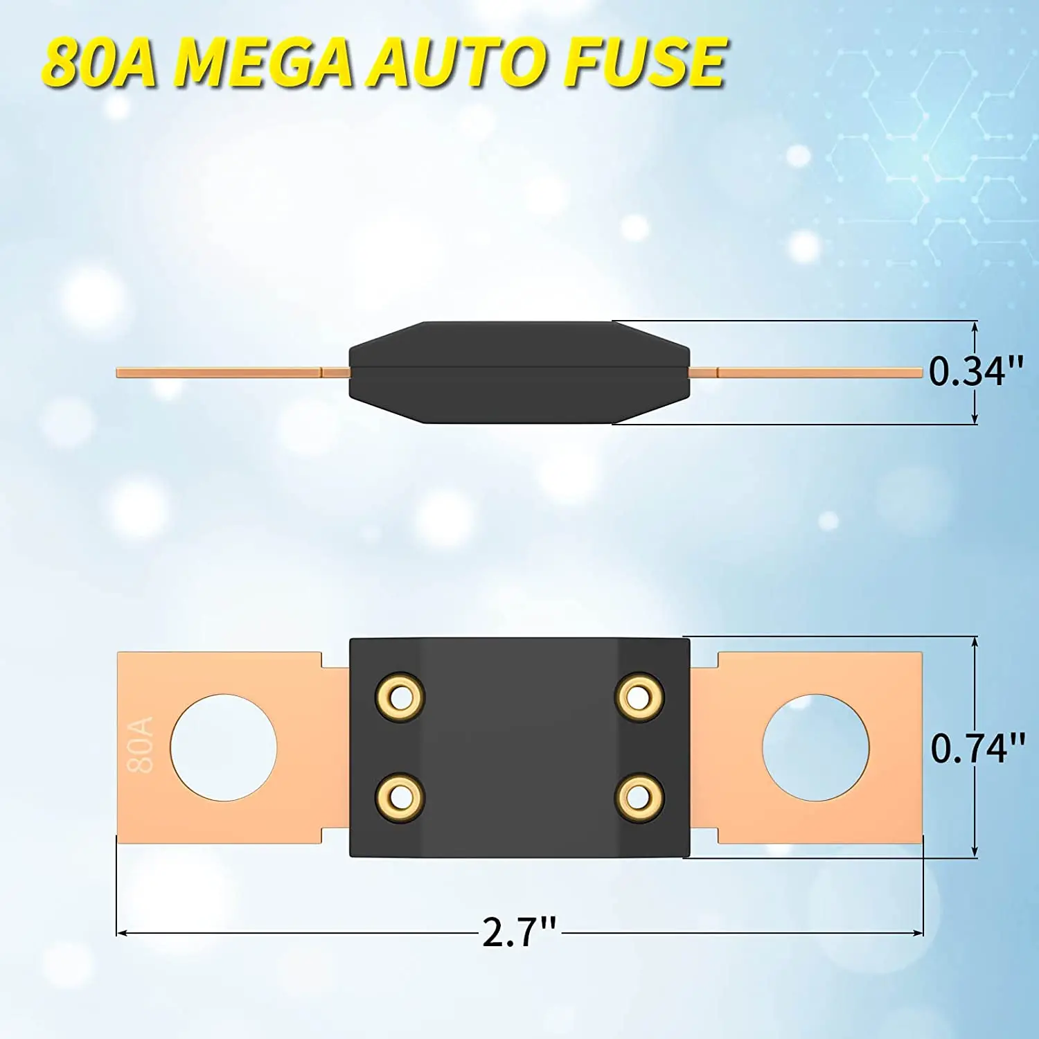DaierTek MEGA Sicherungsblock ANL Bolt-on Blade Sicherungshalter – Bild 3