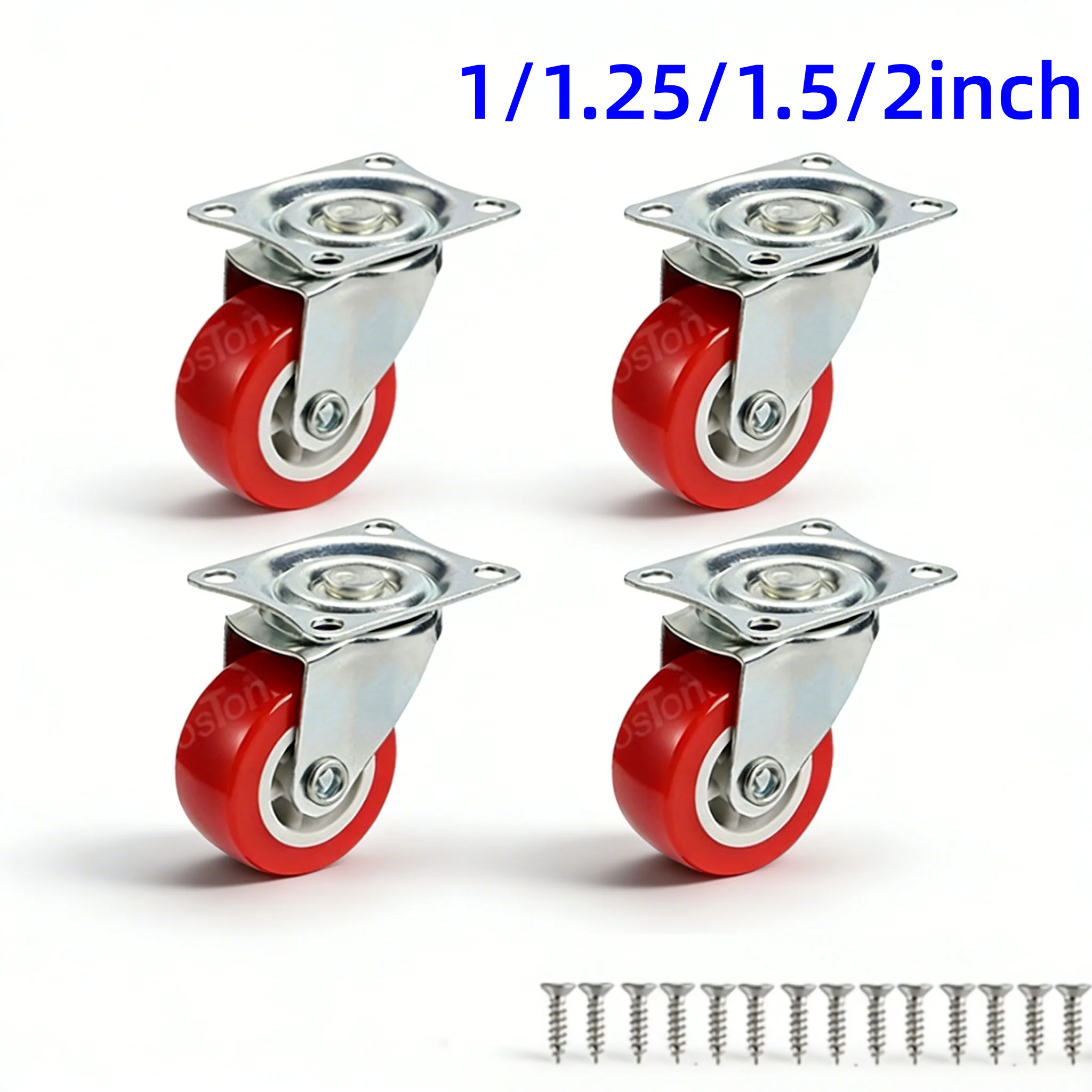 Universal-Lenkrad, robuste Lenkrolle, Kapazität, verschleißfestes PVC, industrielles Lenkrad (4 Stück)