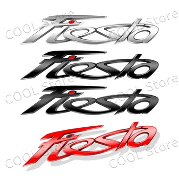 3D Chrom Metall Brief Logo Auto Styling Seite Fender Schwanz Stamm Aufkleber Abzeichen Für Ford Fiesta Emblem