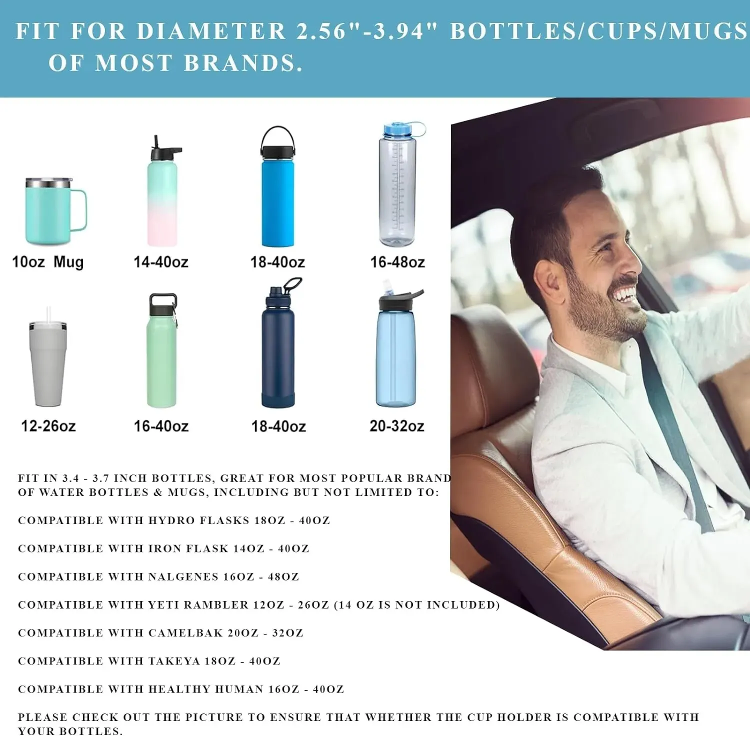 Auto tassen halter Expander Tablett mit abnehmbarem Auto Getränke – Bild 5