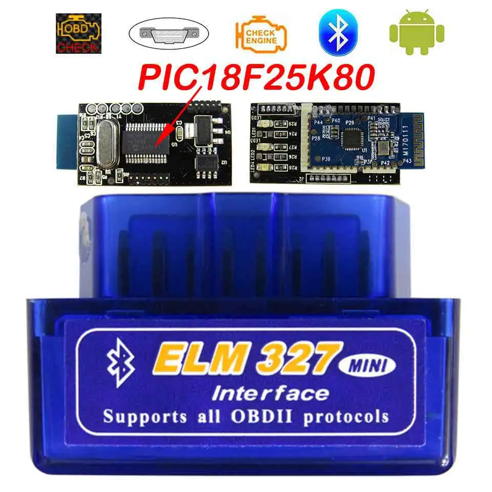 Super Mini Elm327 Bluetooth OBD2 V1.5 Elm 327 V 1.5 OBD 2 Auto-Diagnose-Scanner für Autos Elm-327 OBDII