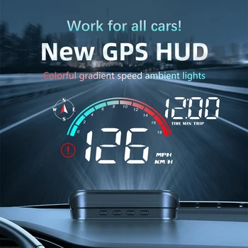 M22 Auto HUD Head Up Display Universal Digital GPS Tachometer HD LCD Projektion Auf Glas Windschutzscheibe