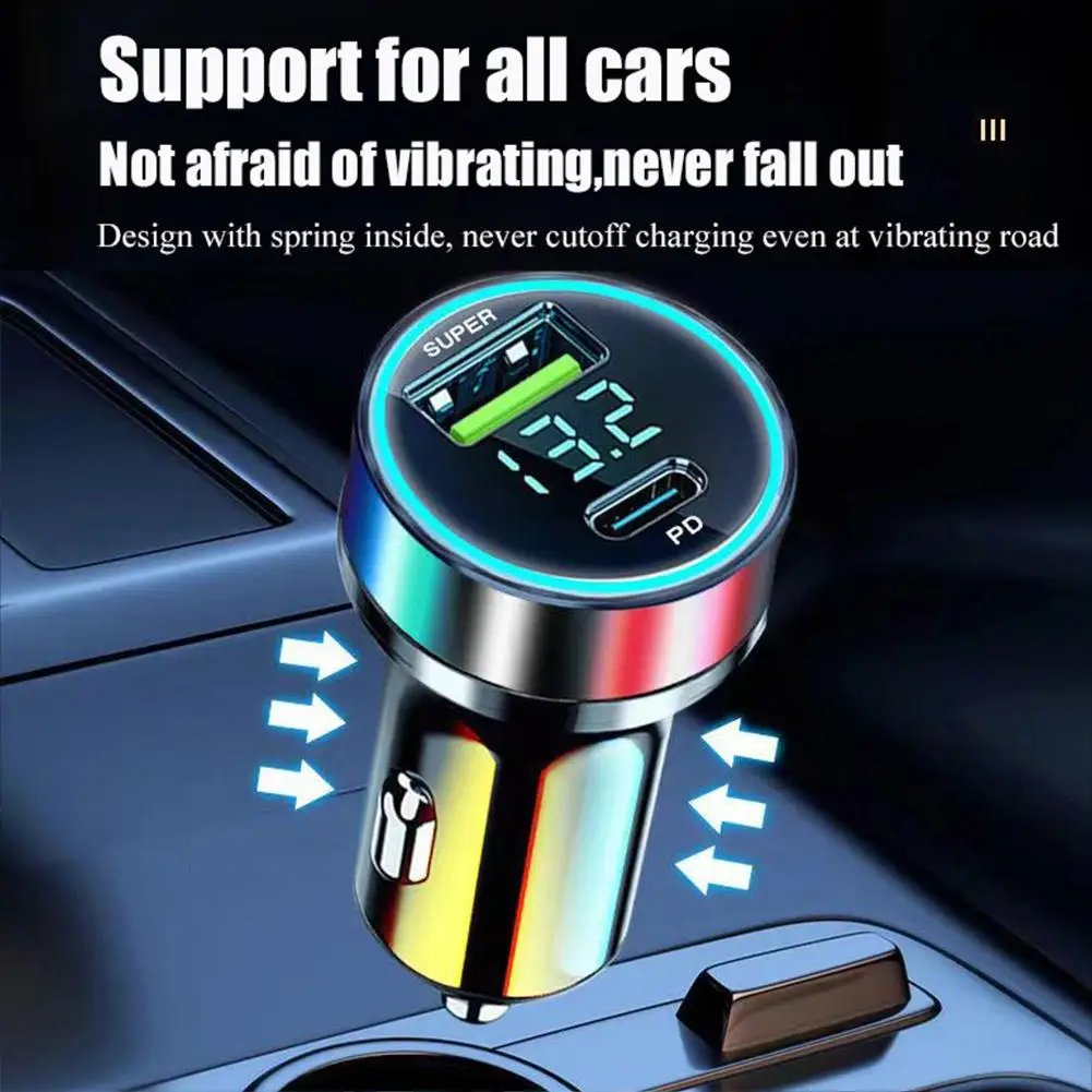 Autoladegerät 120 W USB + PD 20 W Dual Ports Superschnelles Laden – Bild 6
