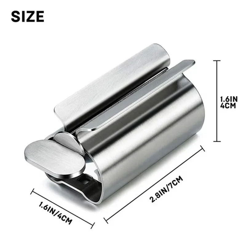 Edelstahl Wringer Roller Drehen Dispenser für Salben Kosmetik Bad – Bild 6