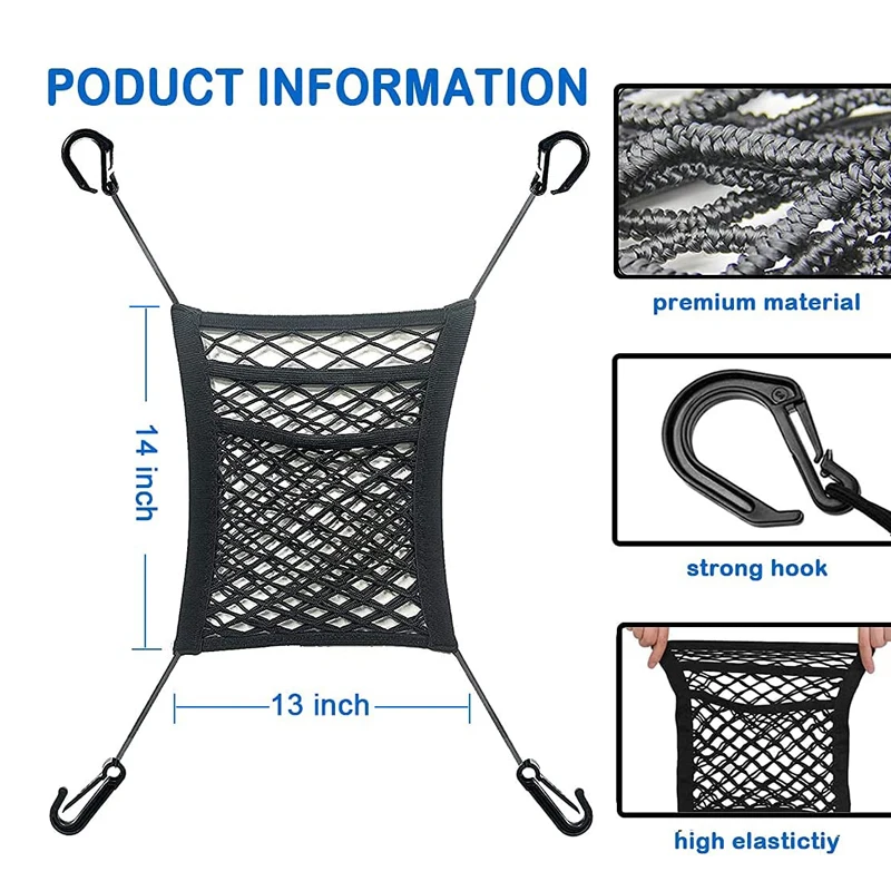 Auto Lagerung Net Tasche Zwischen Sitze Auto Teiler Pet Barriere – Bild 2