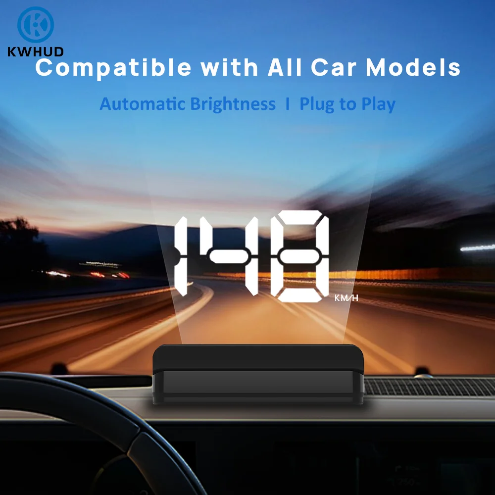 KWHUD HUD Head-up-Display Auto-GPS Digitaler Tachometer Universeller