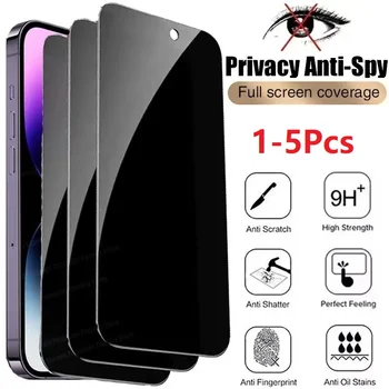 Sichtschutzfolie für iPhone 18 17 14 13 11 12 Pro Max Mini 7 8 Plus Anti-Spy Schutzglas für iPhone 15 X XR