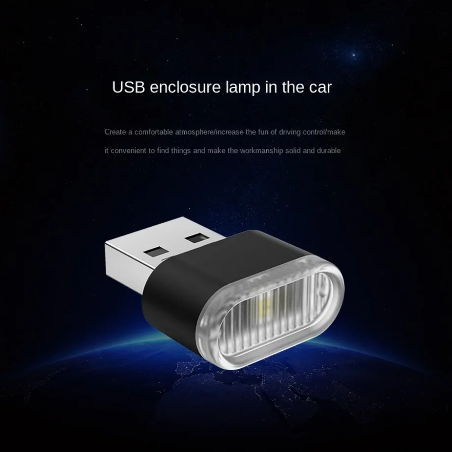 Auto Mini USB LED Atmosphäre Lichter Auto Innen Neon Dekorative Lampe – Bild 4