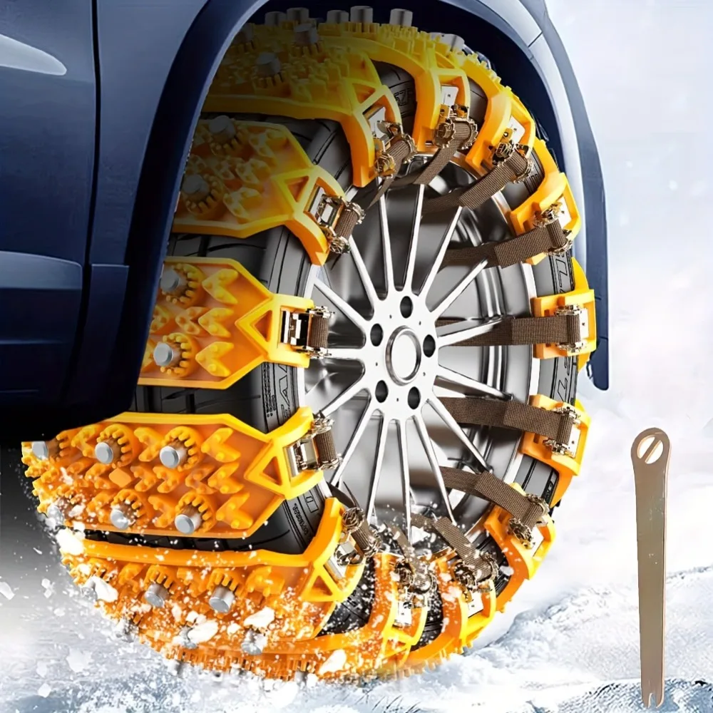 Langlebige universelle Schneereifenketten - rutschfeste Traktionshilfe für hartes Zustand, Verwendung für SUVs