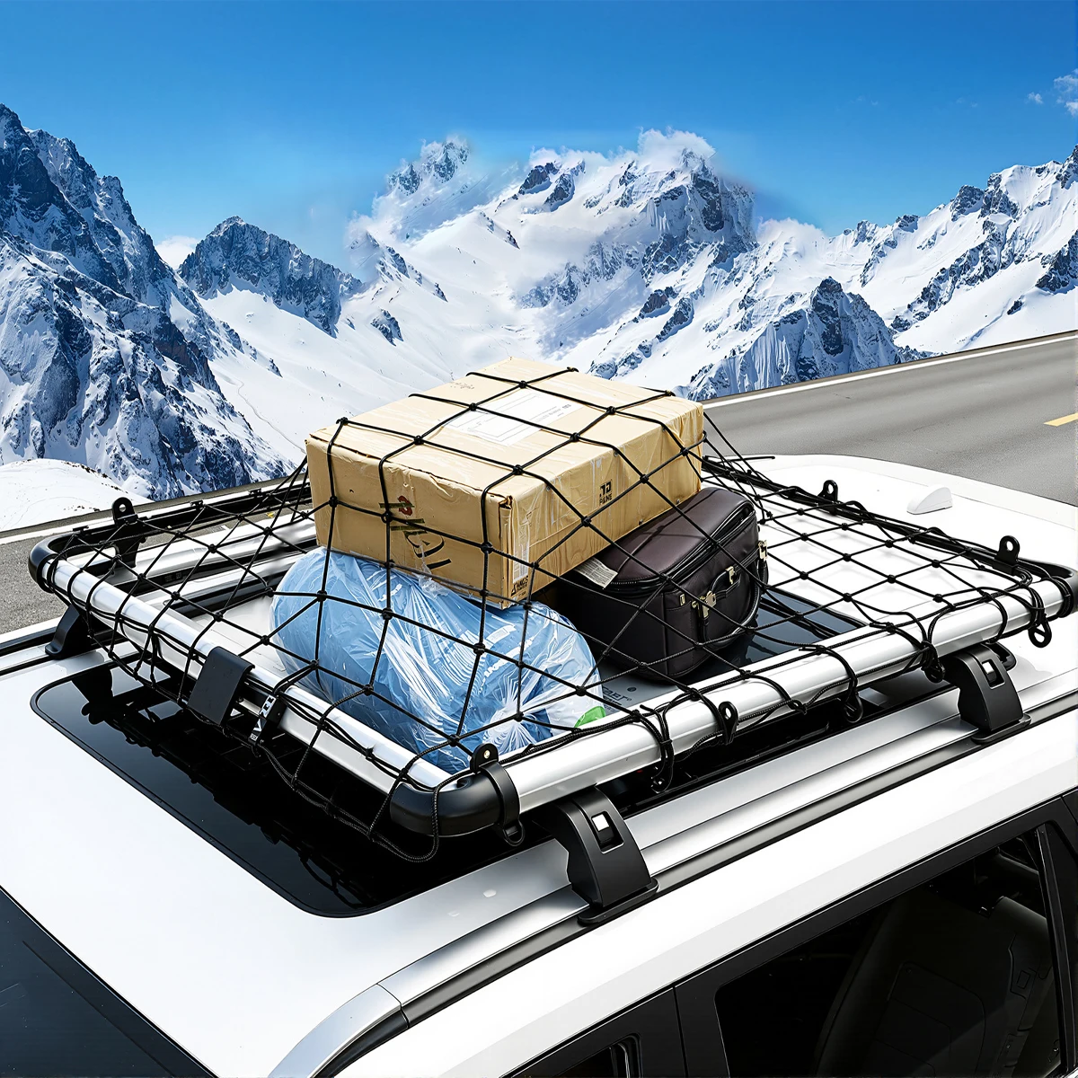 Auto-Dachgepäcknetz, Elastischer Gepäckorganizer – Bild 5