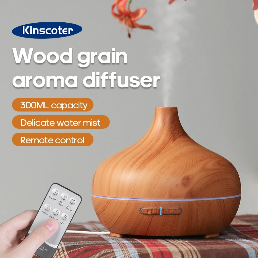 Holzmaserung Aromatherapie-Diffusor USB-Luftbefeuchter Desktop-Luftreiniger