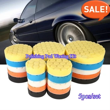 Auto-Detailing Polierpad-Set 5 6 7 Zoll Runde Selbstklebende Autopolierwerkzeuge Wiederverwendbare