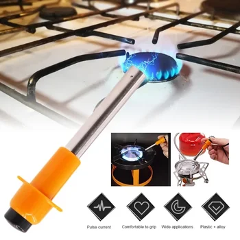 Outdoor Camping Mini Zünder Küchenherd Elektrisches Feuerzeug Edelstahl BBQ Piezo Zünder