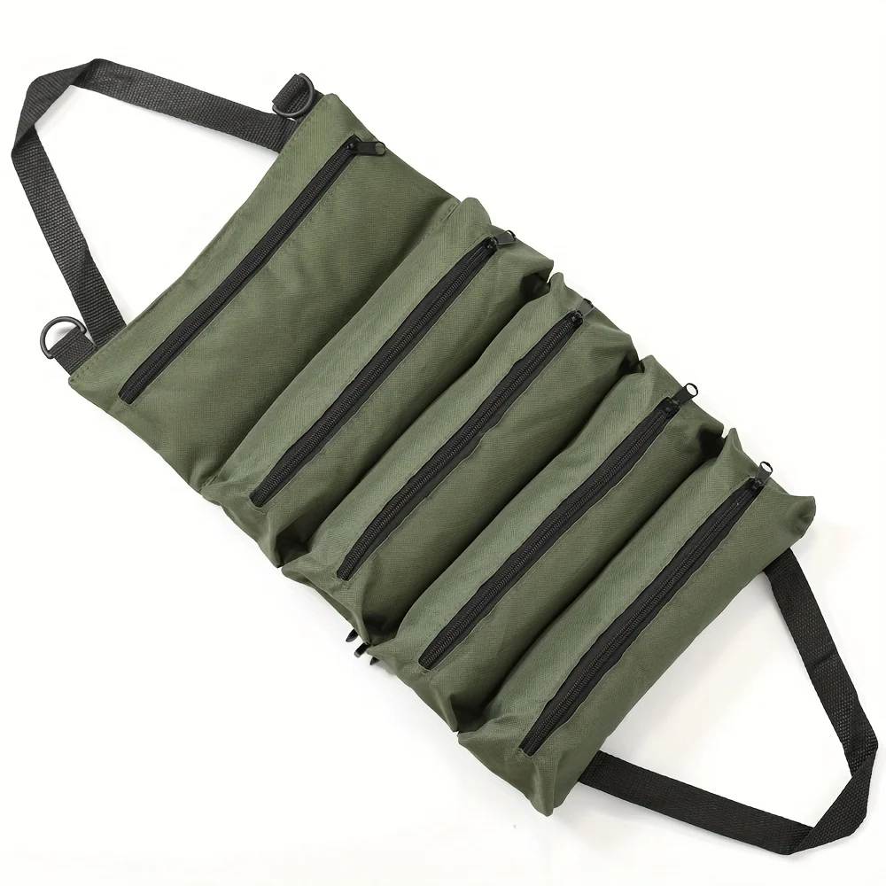 Robuste, aufrollbare Werkzeugtasche - Multi-Tool-Organizer aus Oxford-Stoff, All-in-One-Garageaufbewahrung