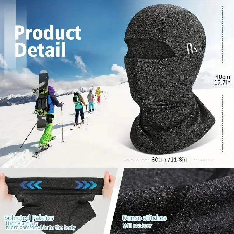 Thermische Winter Sturmhaube Radfahren Vollgesichtsmaske Warme – Bild 4