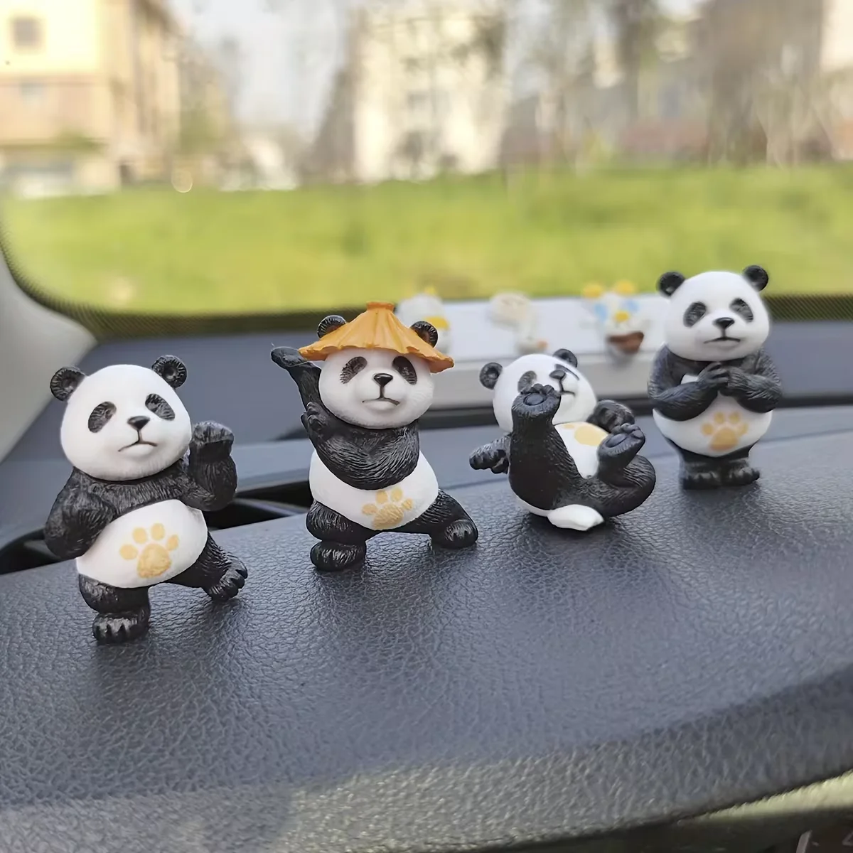 Panda Design Auto Ornamente Auto Center Konsole Ornamente Büro Schreibtisch Ornamente Kleine Auto (4 Stück)