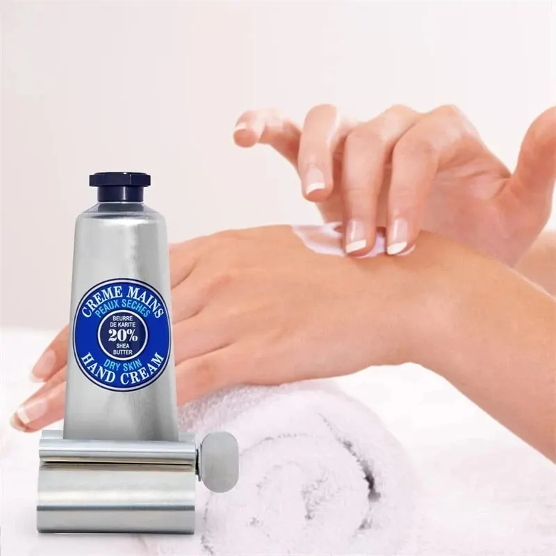 Edelstahl Wringer Roller Drehen Dispenser für Salben Kosmetik Bad – Bild 3