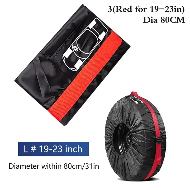 Reifen-Aufbewahrungstaschen Staubdicht Wasserdicht S/L Universal Auto-Ersatzreifen-Abdeckung Polyester