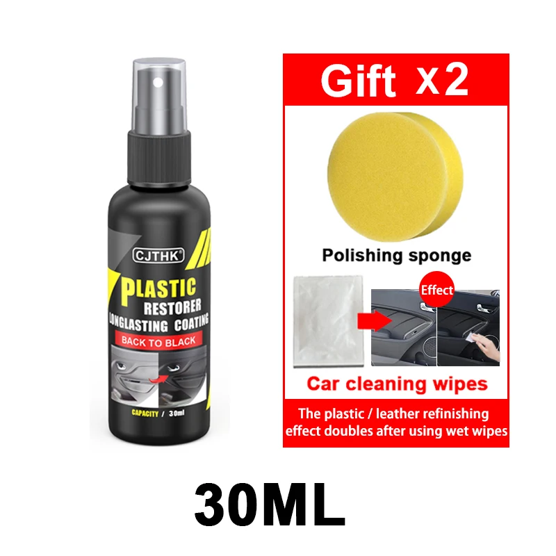 Auto-Kunststoff-Restaurator, zurück zu schwarz, glänzender Kunststoff-Renovierer, langlebige Beschichtung