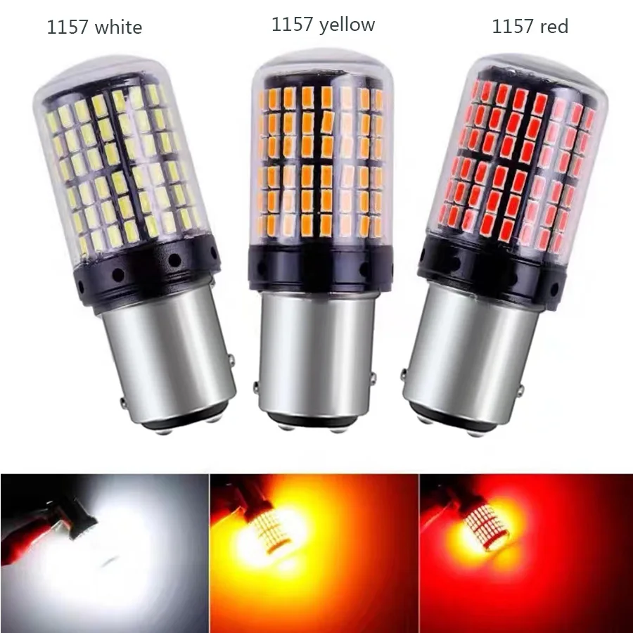 2x 1156/1157 144SMD BAU15S PY21W LED Blinker Rücklichtlampen Canbus 12V