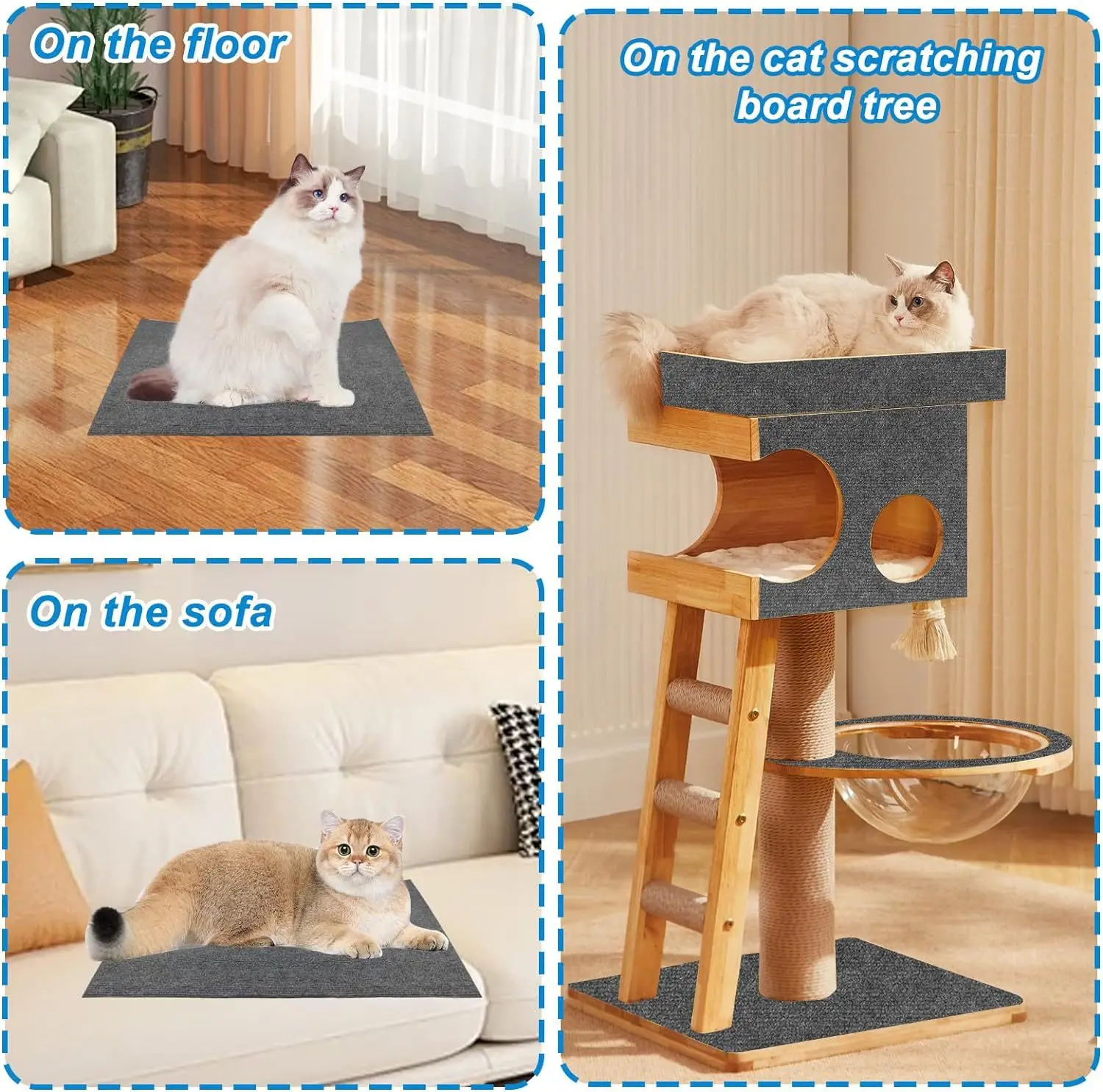 Wand selbstklebend Anti-Katzen-Kratz-Sofa DIY Katzen Kratzschutz – Bild 5