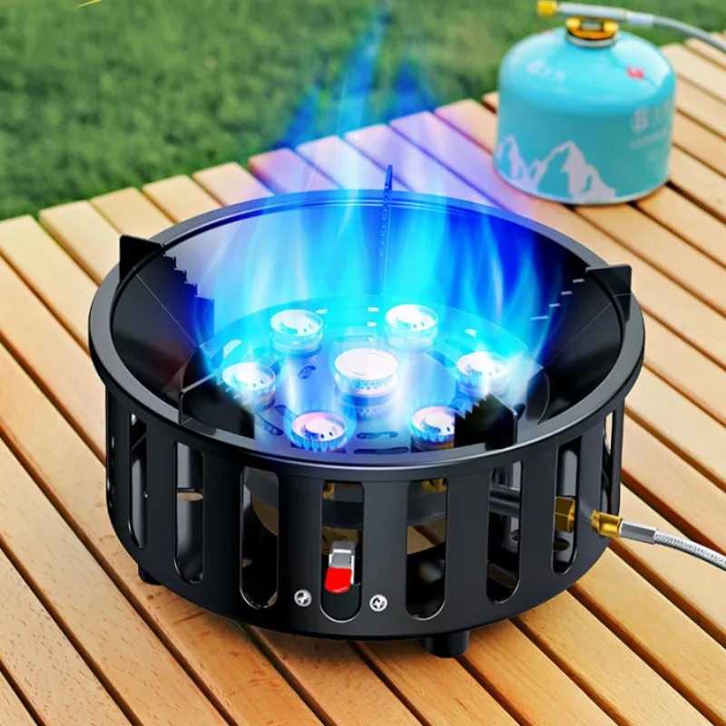 7-Kern-Campingkocher, leistungsstarker, starker Feuer, tragbarer – Bild 5