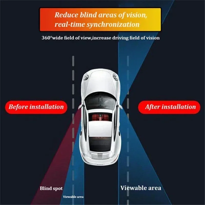Auto-Rückspiegel Toter-Winkel-Spiegel Vorder- und Hinterräder 360° ° – Bild 2