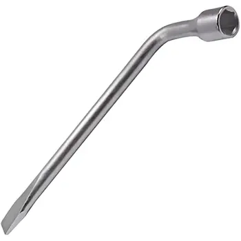 Auto-Ersatzreifenkabelschlüssel - L-Typ Sechskantkopf 17/19/21 mm Schlitzend-Steckschlüssel-Reparaturwerkzeug