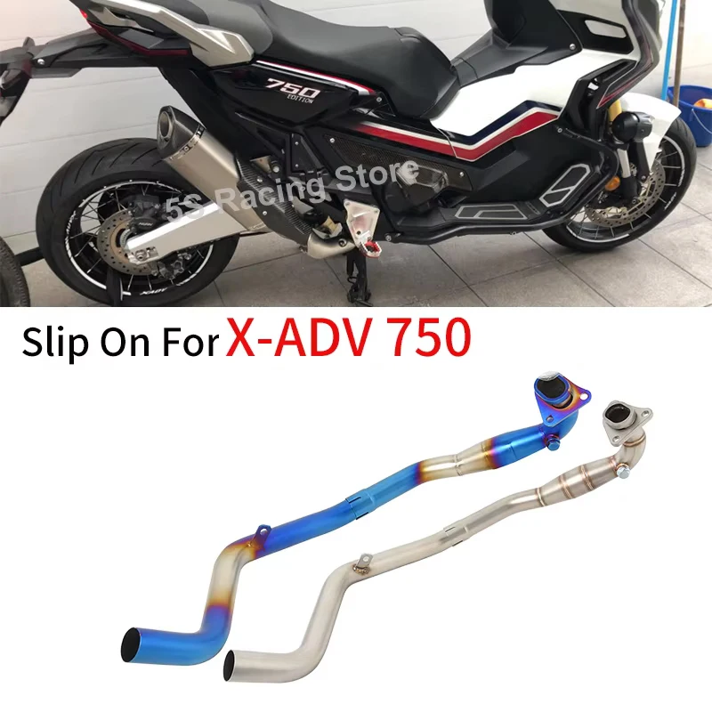 X-ADV 750 X ADV 750 Motorradauspuff Espace Moto Komplettsystem Frontverbindungsrohr verbunden Schalldämpfer