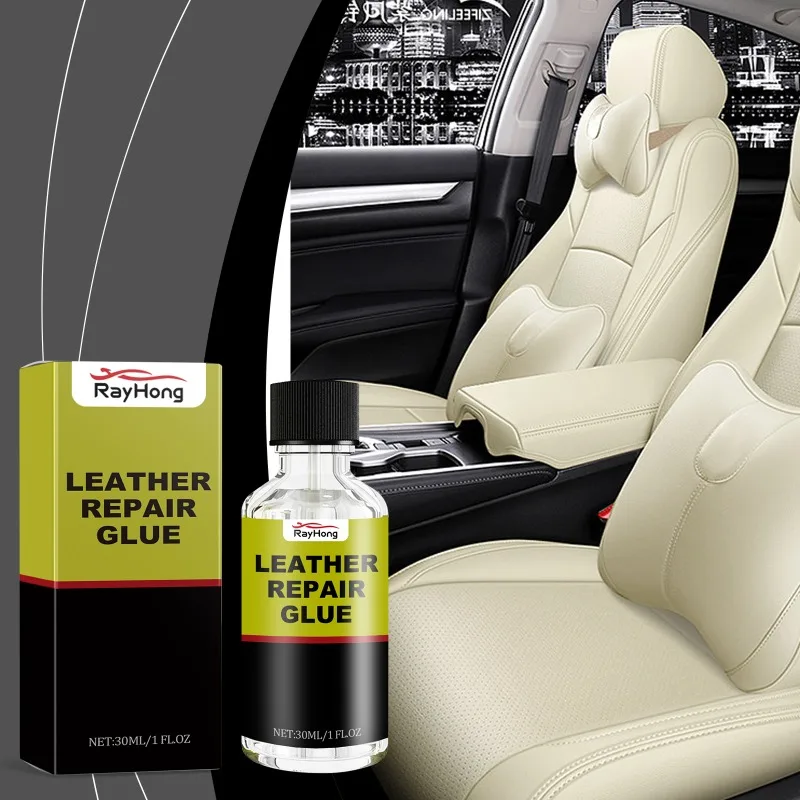 Rayhong Automobil-Lederreparaturlösung (30ml) Repariert Kratzer und Risse, stellt den Glanz wieder her