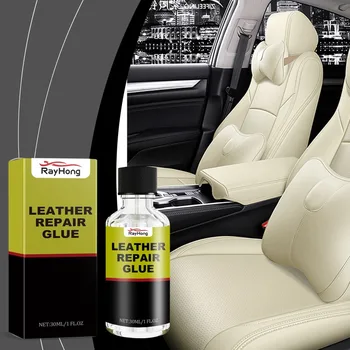 Rayhong Automobil-Lederreparaturlösung (30ml) Repariert Kratzer und Risse, stellt den Glanz wieder her