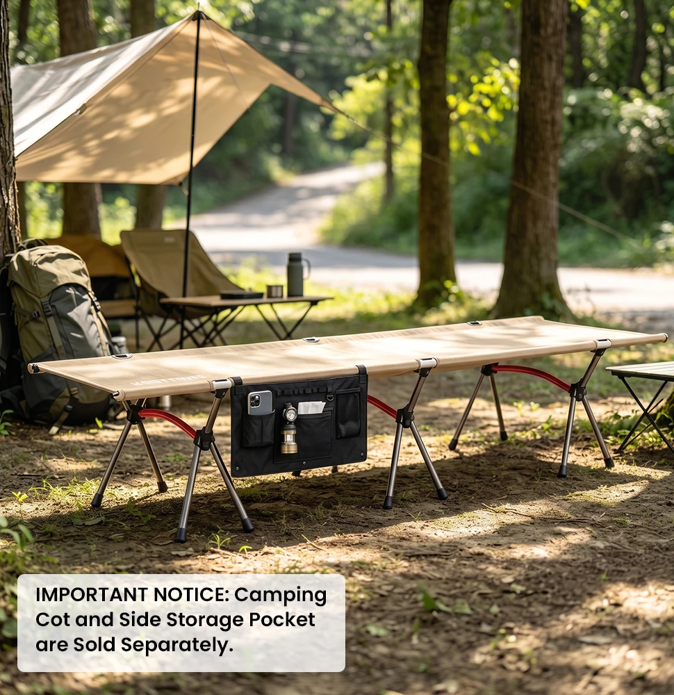 WESTTUNE Campingbett, tragbares Klappbett, ultraleichtes Schlafbett – Bild 5
