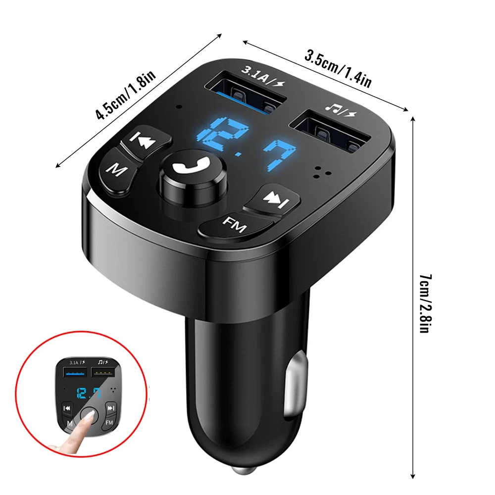 Auto FM Sender Bluetooth 5,0 Aux Freisprecheinrichtung Wireless Car Kit Dual USB Auto Ladegerät Auto Radio FM