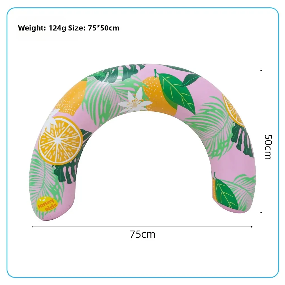 U-förmiger aufblasbarer Schwimmring, Pool-Floatie, komfortable Nacken- und Rückenstütze, Schwimmreifen