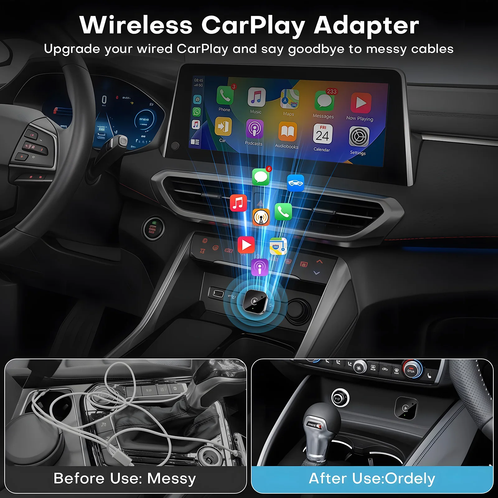 2026 Kabelloser CarPlay-Adapter CarPlay & Android Auto – Bild 6