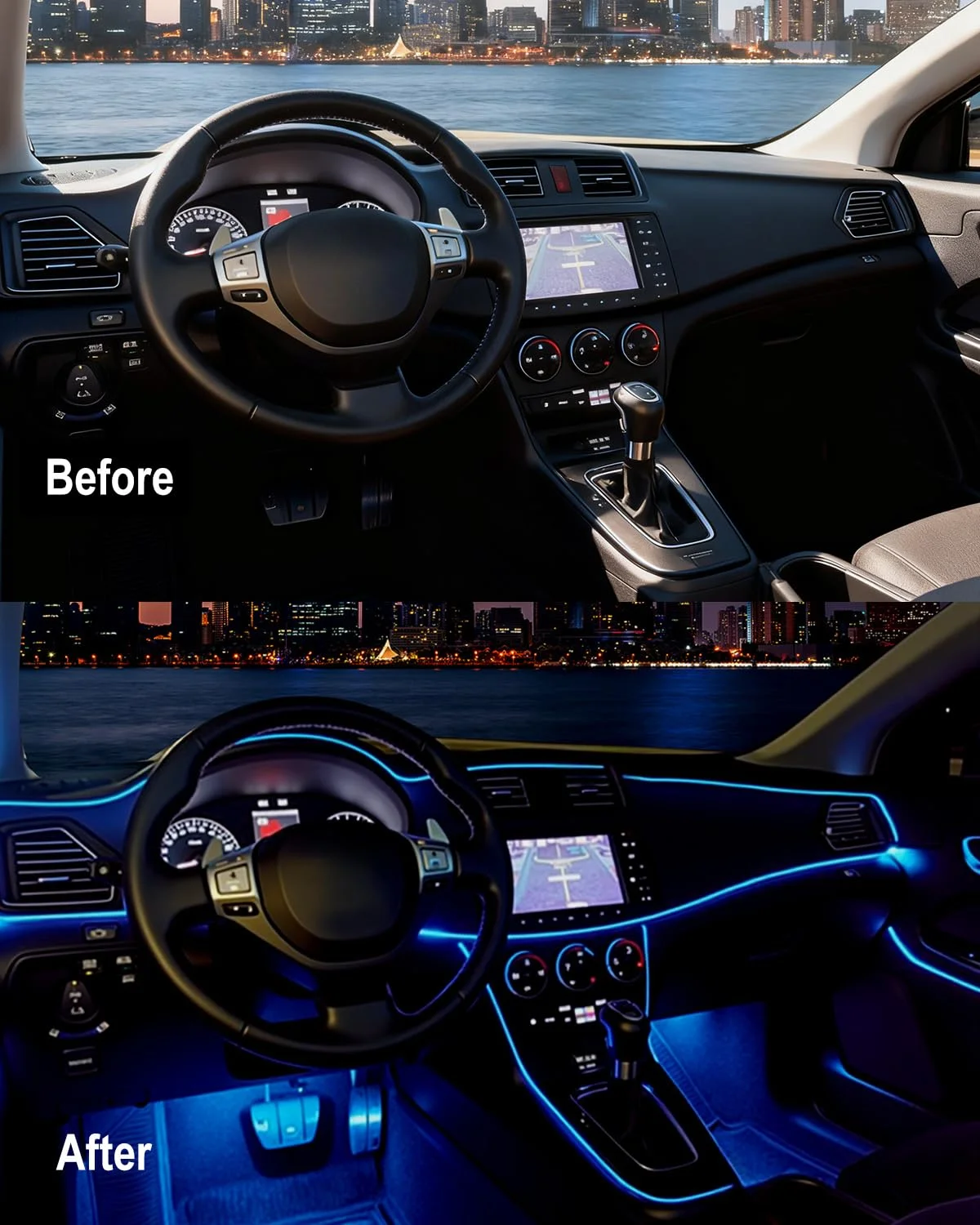 LED-Innenbeleuchtungsstreifen für Autos, Ambiente-Beleuchtungssets – Bild 4