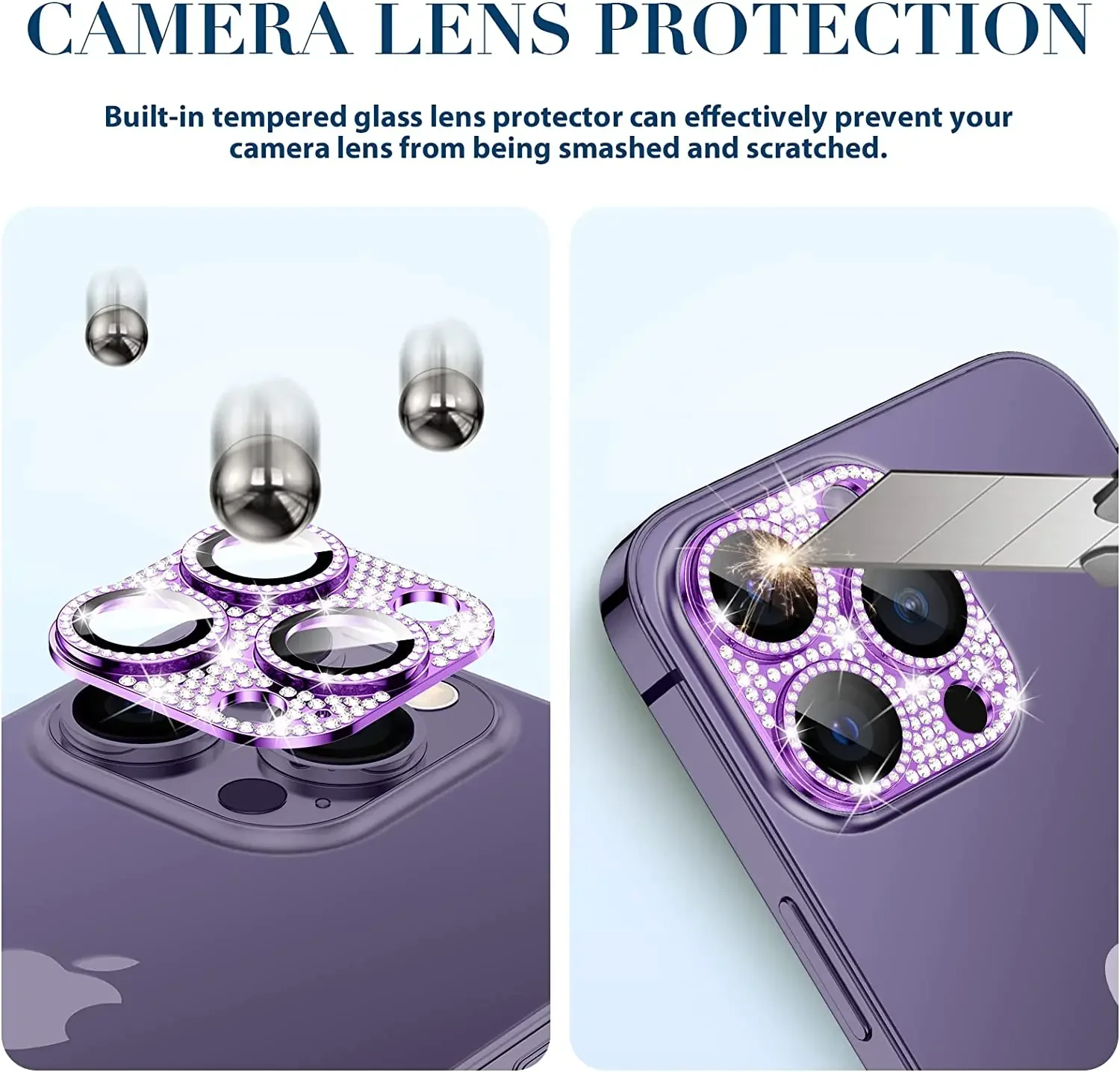 Diamant-Kamera-Objektivschutz für iPhone 16 13 12 11 Pro Max – Bild 3
