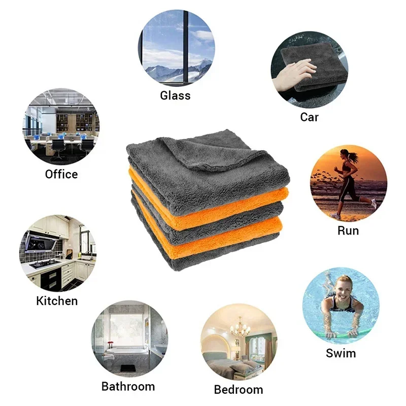 Mikrofaser-Handtuch, ultraweiches Autowaschtuch, 40 x 40 cm – Bild 5