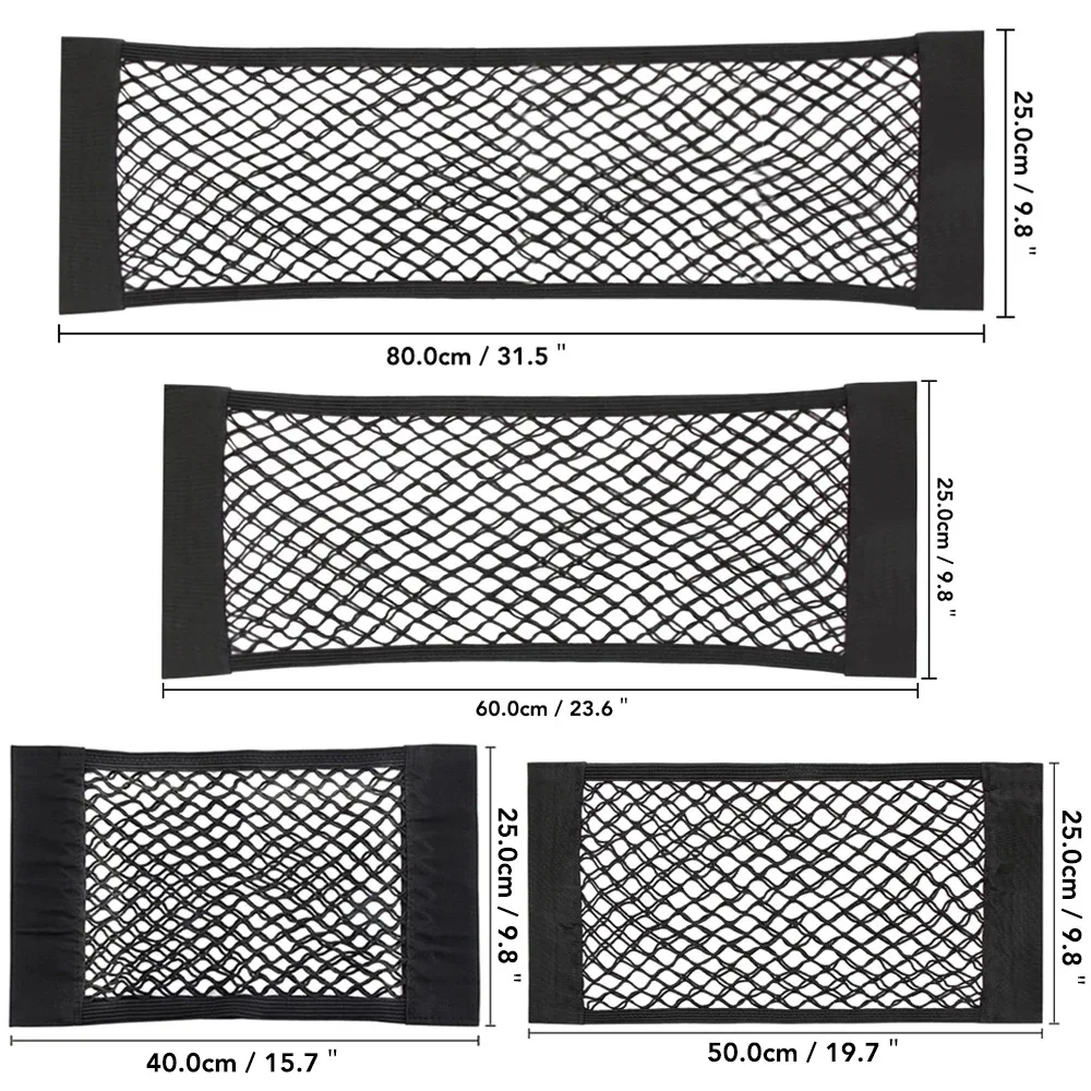 Auto Zurück Hinten Mesh Stamm Sitz Elastische String Net Universal Lagerung Tasche Käfig Auto Organizer Sitz