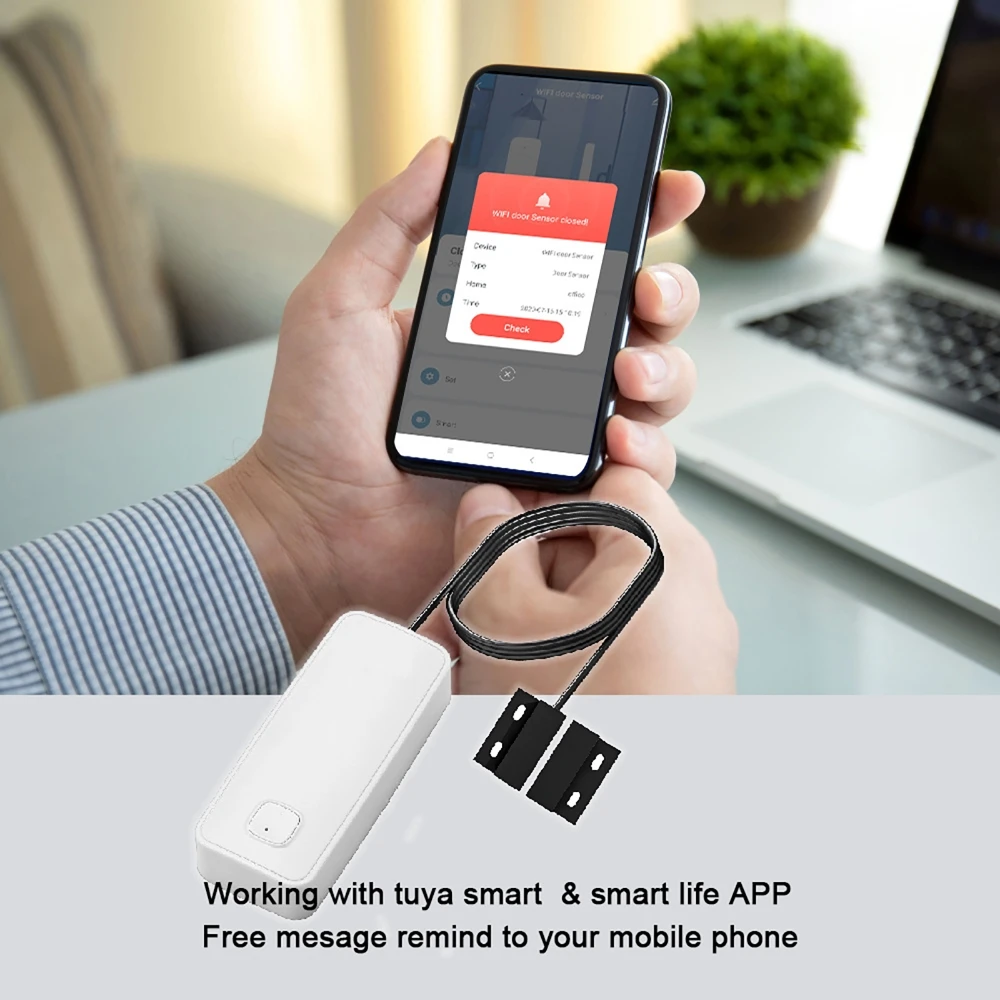 Tuya WIFI Smart Tür-Magnetdetektor APP Fernbedienung – Bild 4
