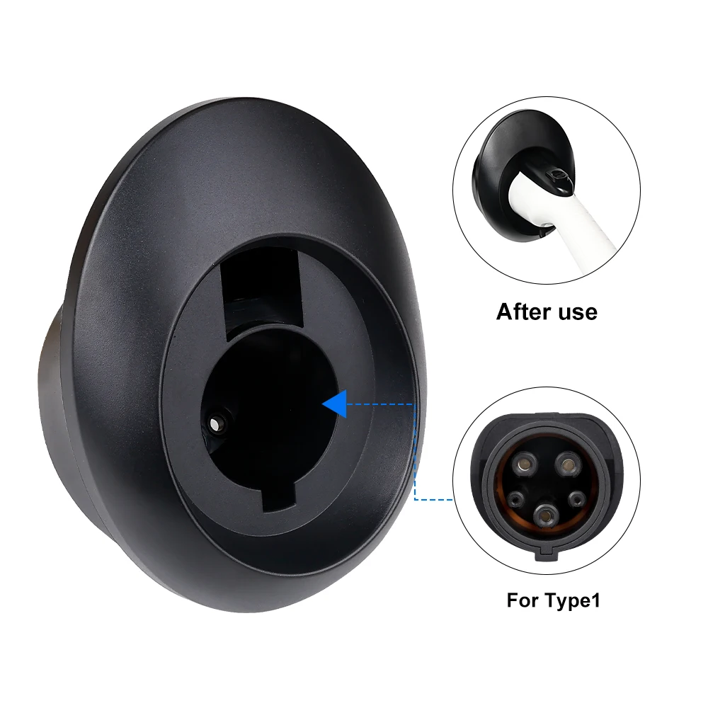 EV-Ladegerät Typ 2/Typ 1-Steckerhalter Ladekabel Stecker Wandmontierter Wallbox-Ständer