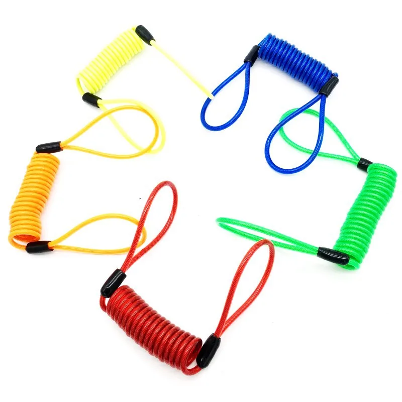 120 cm Motorrad Frühling Kabel Schloss Anti Diebstahl Seil Alarm Disc – Bild 6