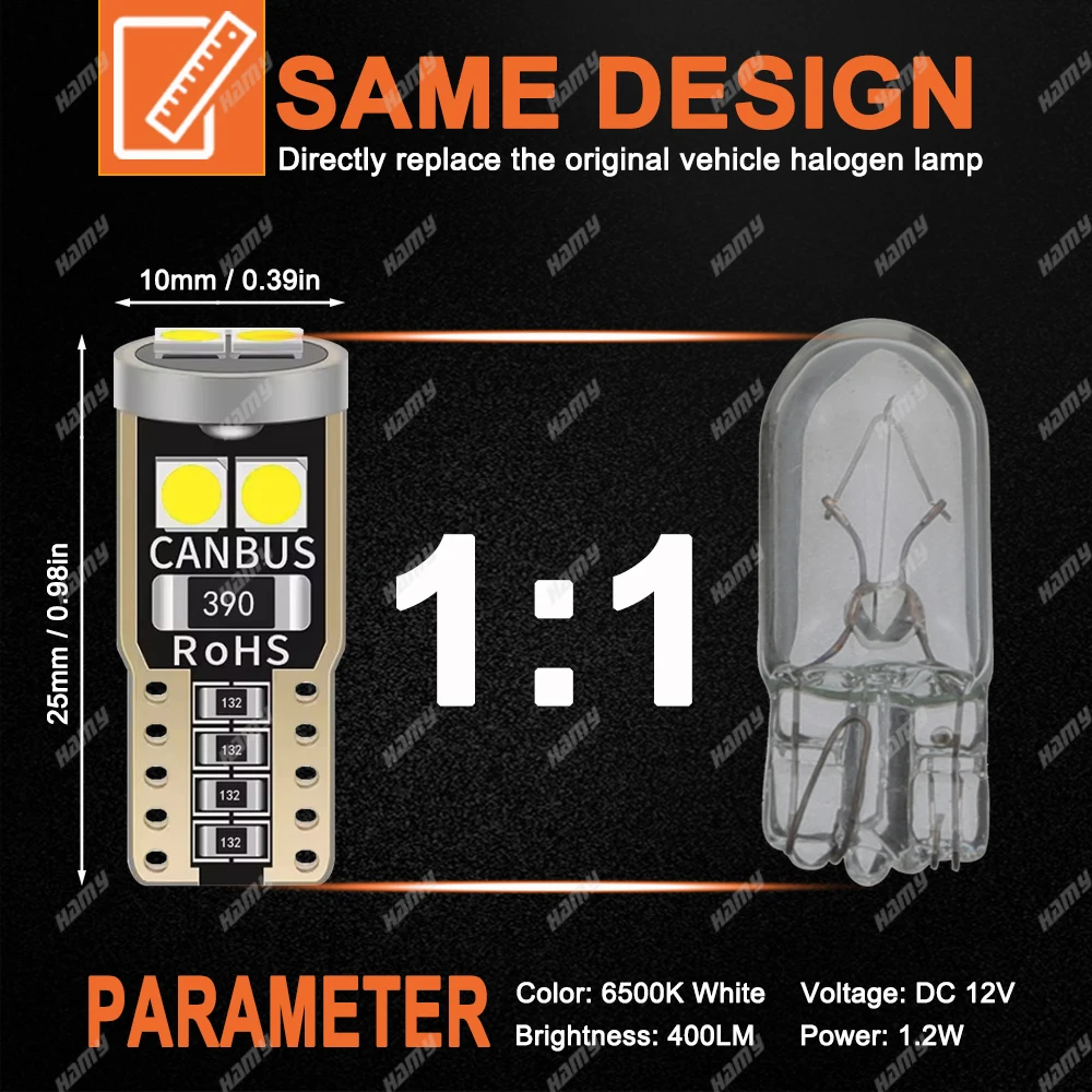 T10 w5w LED-Lampe Canbus Auto Innen kuppel Tür Handschuh fach – Bild 2
