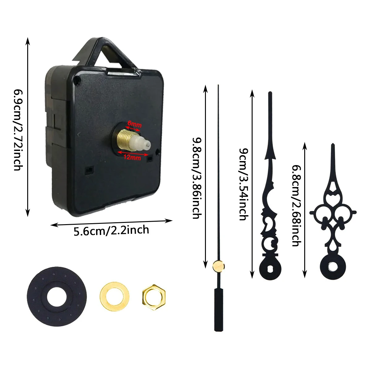 Quarz Wanduhr Uhrwerk Mechanismus Ersatz Motor Reparatur DIY Werkzeug – Bild 3