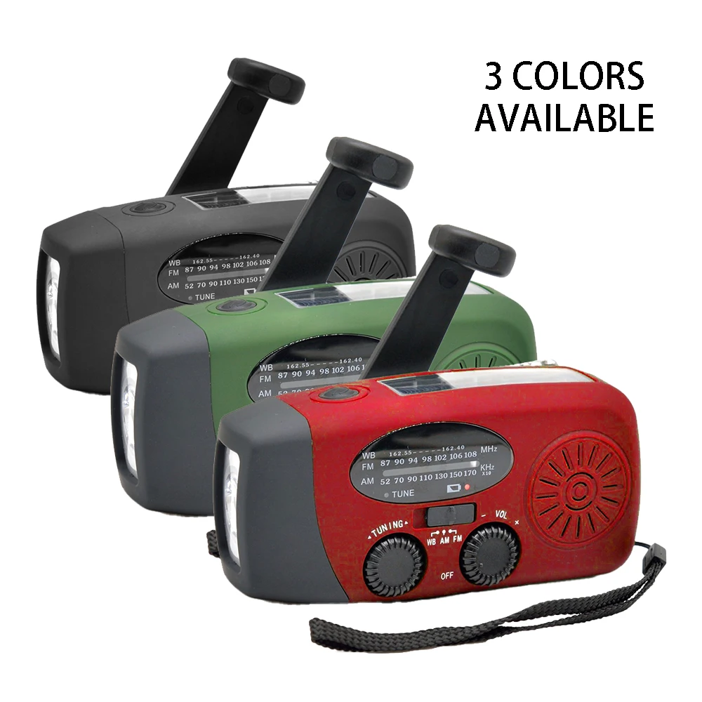 2000 mAh Notfallradio mit LED-Leuchten, Radio, USB-Solar-Ladelicht – Bild 6