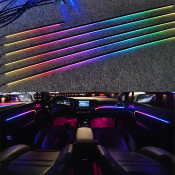Universal Symphony Auto LED Umgebungslicht 64 RGB Farbe Auto Innenraum Acryl Lichtleiter Dekoration Atmosphäre