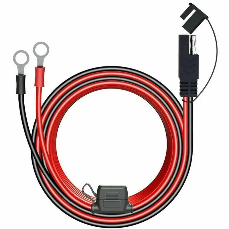 Ladegerät Kabel Für Motorrad Batterie Terminal Zu SAE Schnell Verlängerung Kabel Mit 10A Sicherung O Stecker