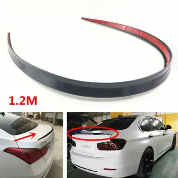 Auto ABS Universal 1,2 M BlackSpoiler Carbon Faser Zubehör Auto Spoiler Weiche Auto Hinten Dach Stamm Spoiler