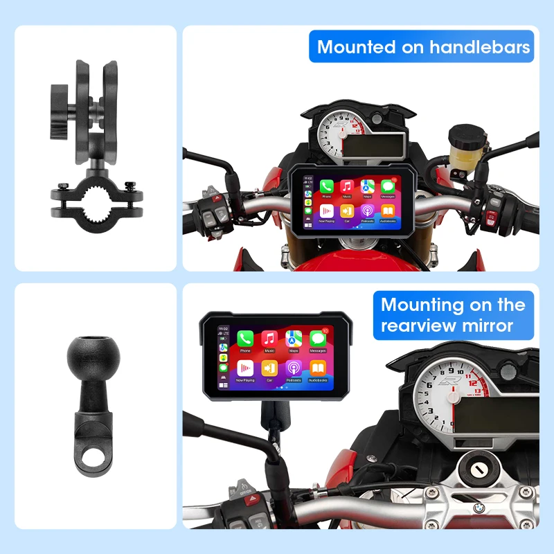 Jansite Motorrad Display Bildschirm Carplay Moto Navigation Tragbare – Bild 6