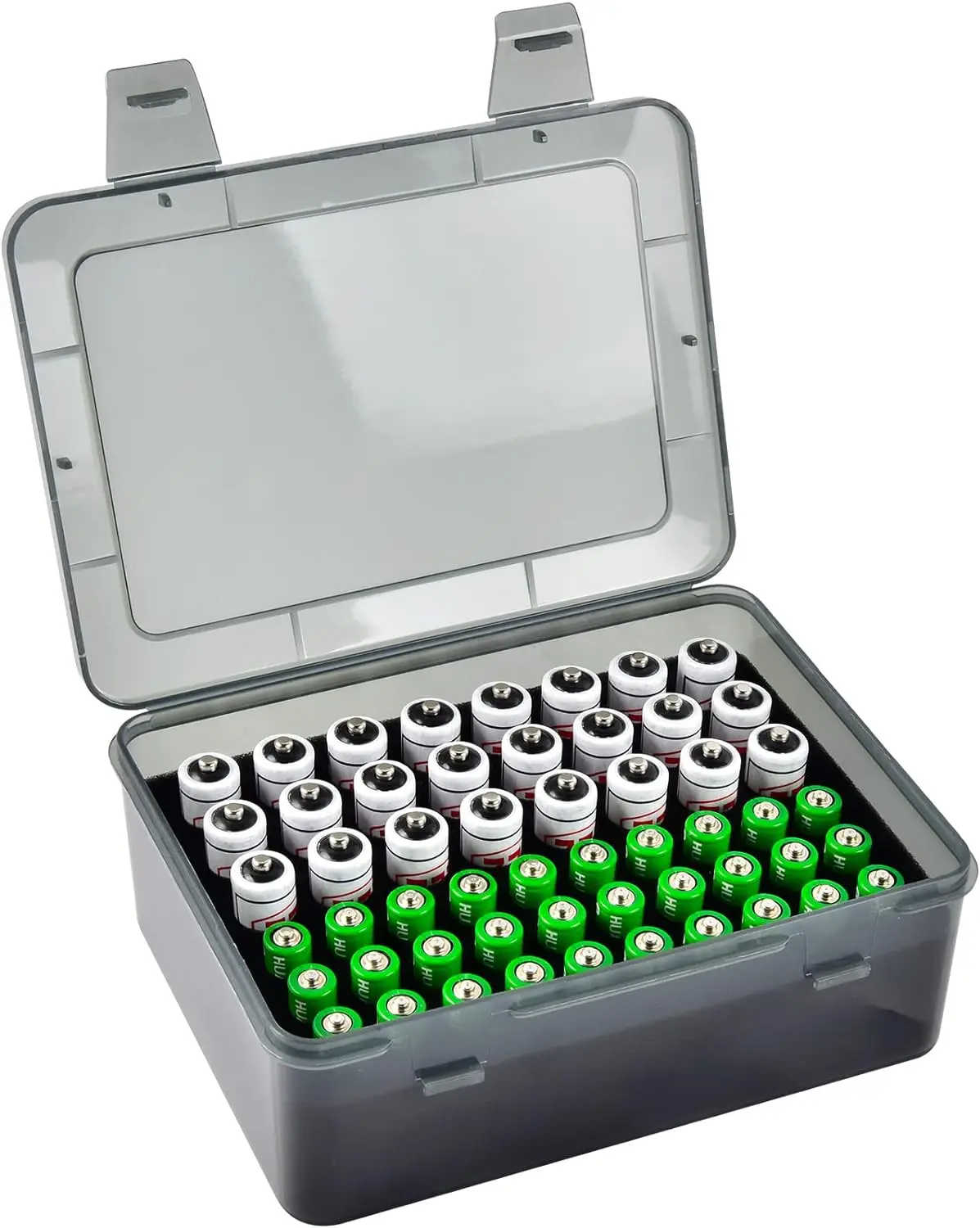Batterie-Aufbewahrungs-Organizer-Halter für 72 AA AAA-Batterien, Batteriebox, Garagenbehälter